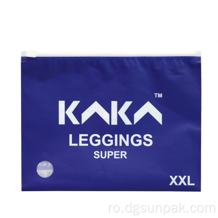 Geantă cu fermoar din polietilenă cu imprimare logo personalizat